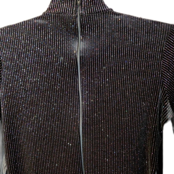 Shimmering Black Jumpsuit with Flowing Sleeves - Picture 4 of 10